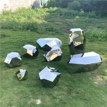 【戶外不銹鋼幾何塊面石頭雕塑藝術品房地產售樓處景觀小品落地擺件圖片】戶外不銹鋼幾何塊面石頭雕塑藝術品房地產售樓處景觀小品落地擺件